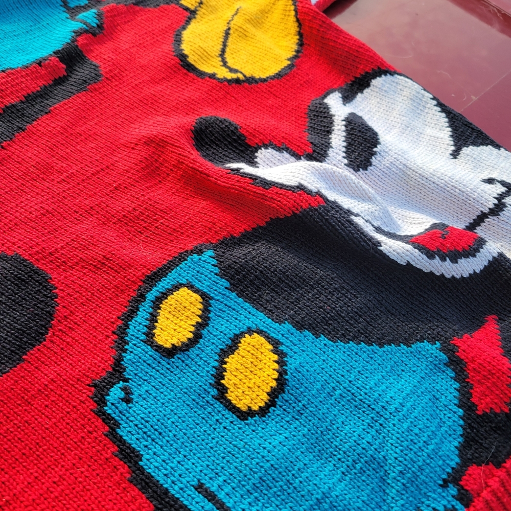 Vintage Mickey & Co company mickey mouse knit short sleeve shirt unisex medium - Picture 5 of 7